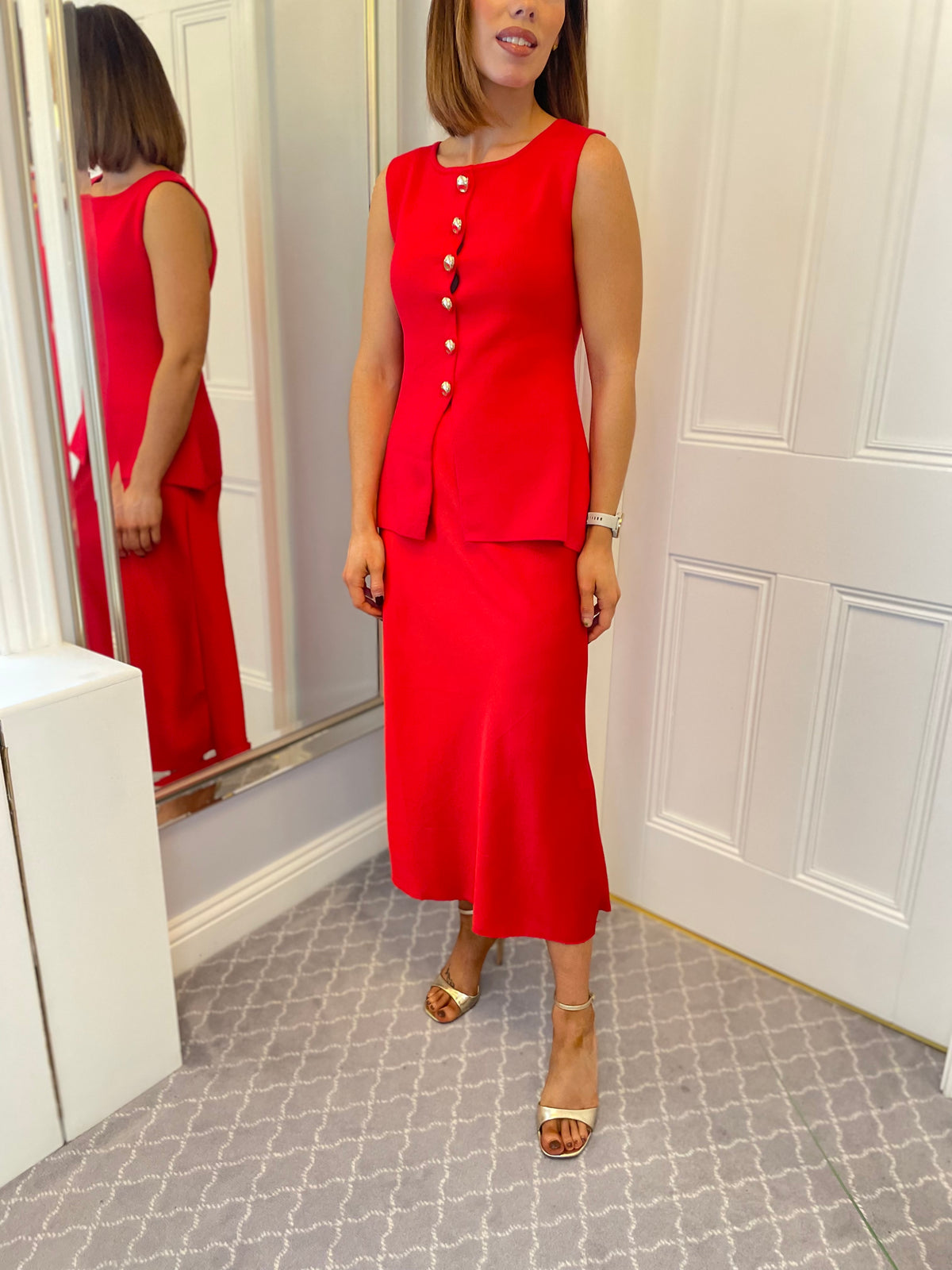 Unreal Beauty Satin Skirt Red