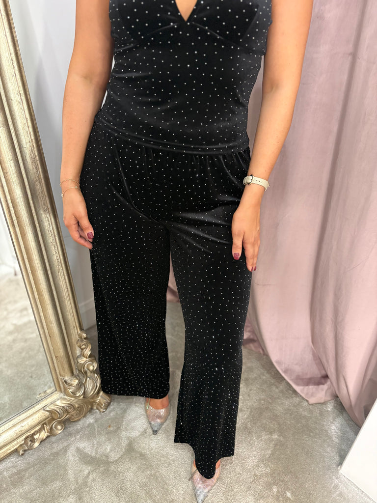Velvet Stone wide leg trousers