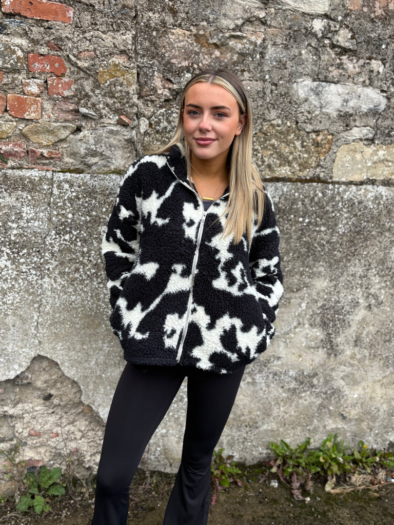 Luca Fleece - Cow Print
