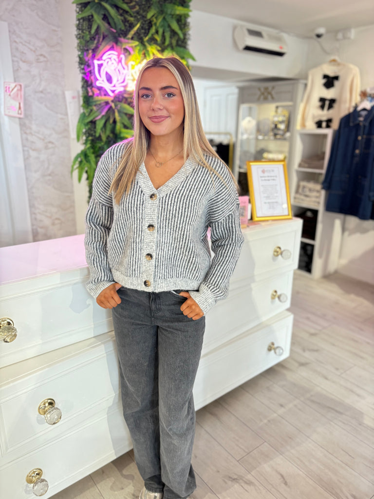 Mela Stripped Cardigan