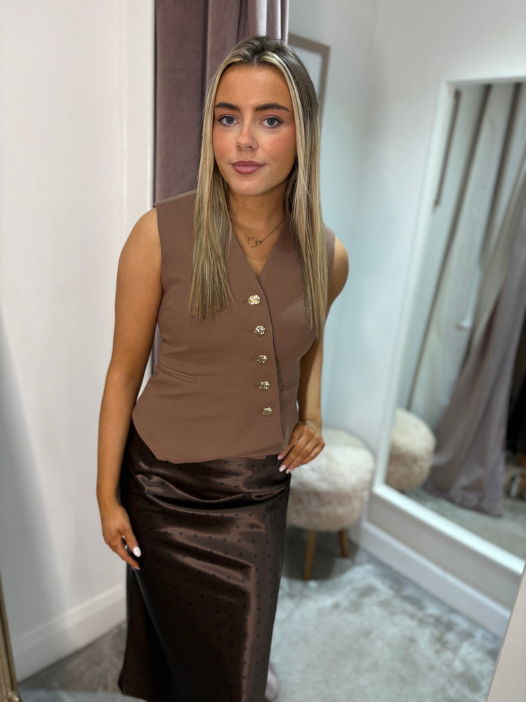 Orla Waistcoat - brown