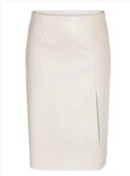 Clara High Waisted Midi Skirt in Cream