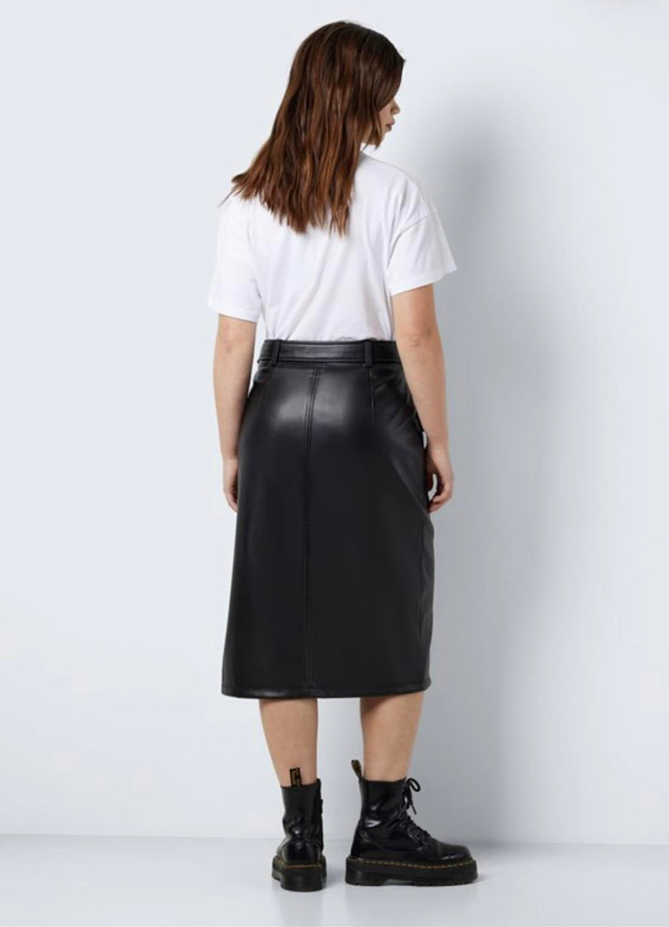 Cargo Leather Look Skirt