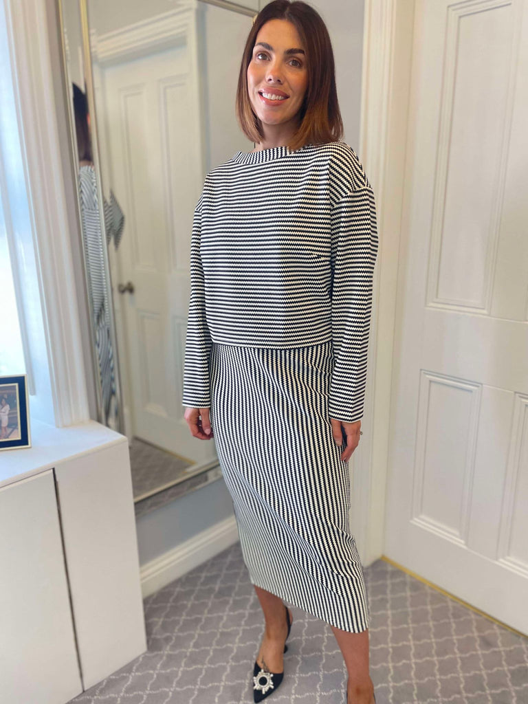 Stripe Midaxi Skirt by Vogue Williams