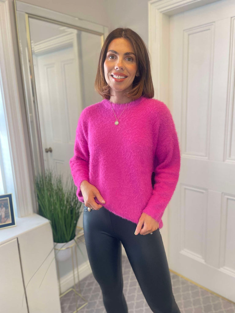 Fuchsia Pink Knit Jumper by Vogue Williams