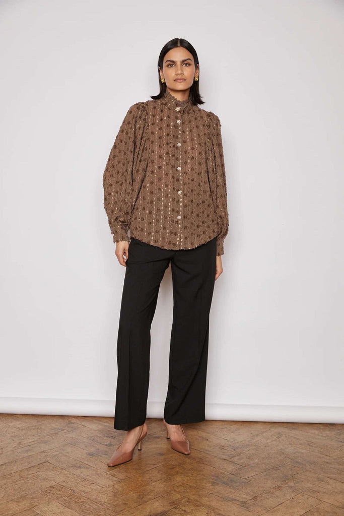 BLAIR BLOUSE BROWN