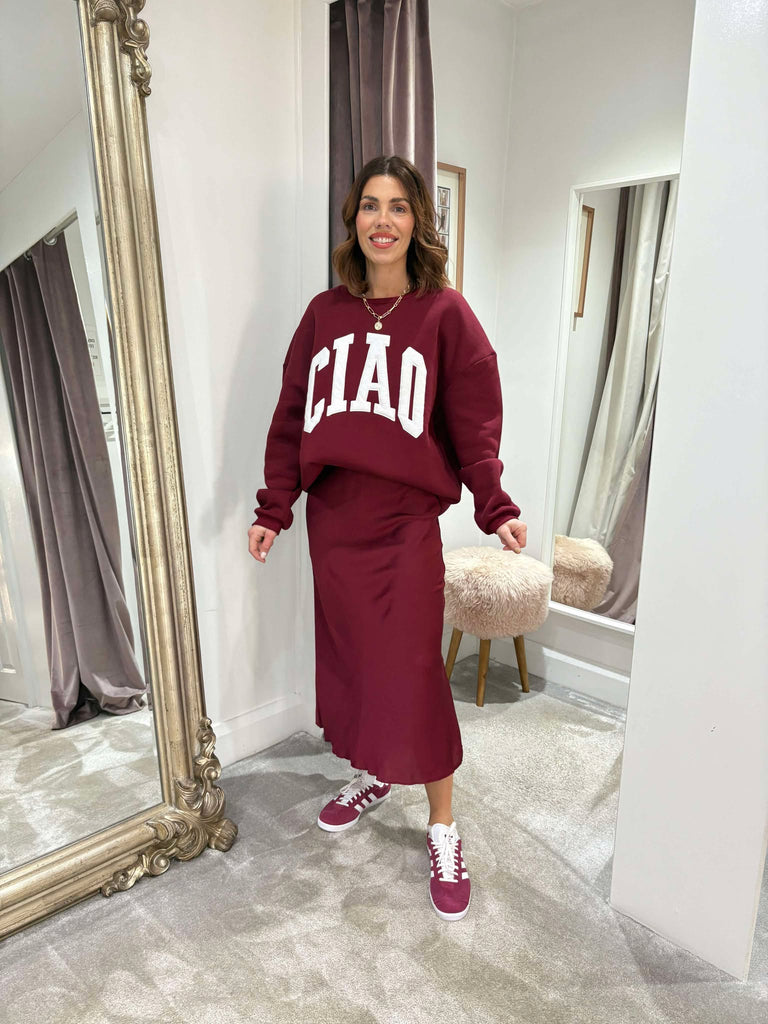 Ciao Sweater in Burgundy