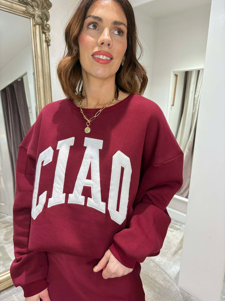 Ciao Sweater in Burgundy