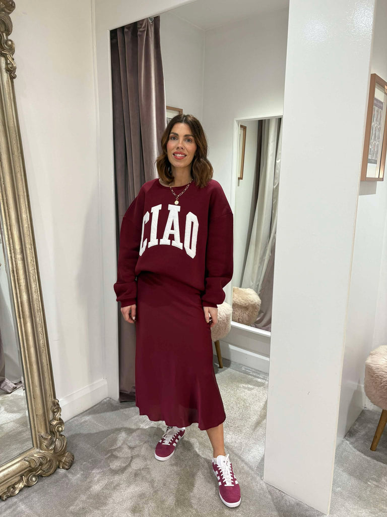 Ciao Sweater in Burgundy