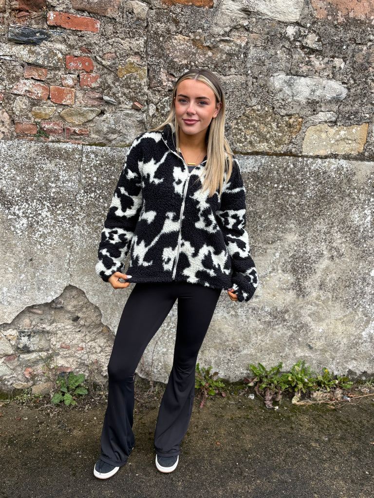 Luca Fleece - Cow Print
