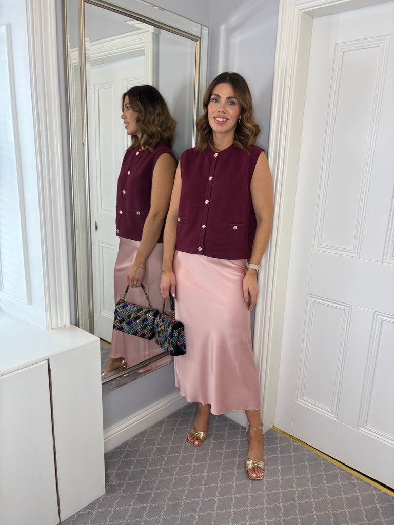 Michelle waistcoat - burgundy