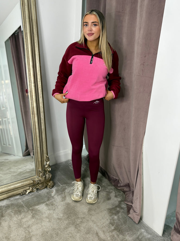 Burgundy leggings