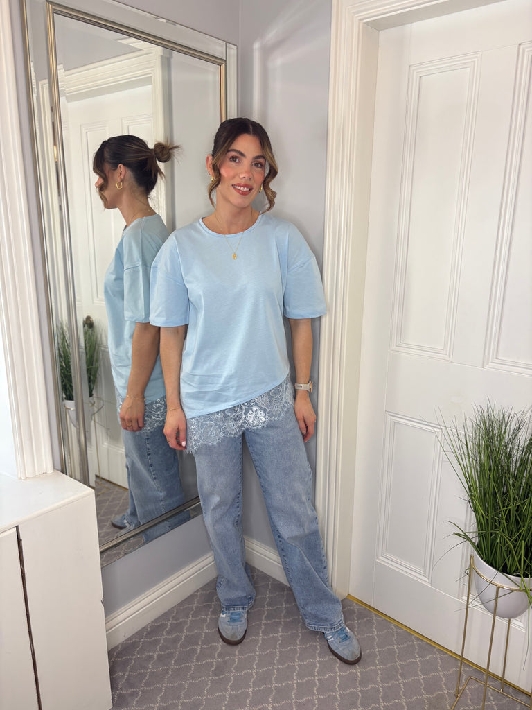 Lacey top - baby blue | Ros Oir Boutique