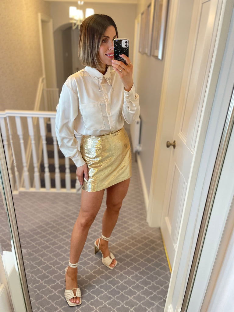 Glamorous Gold Sequin Skirt