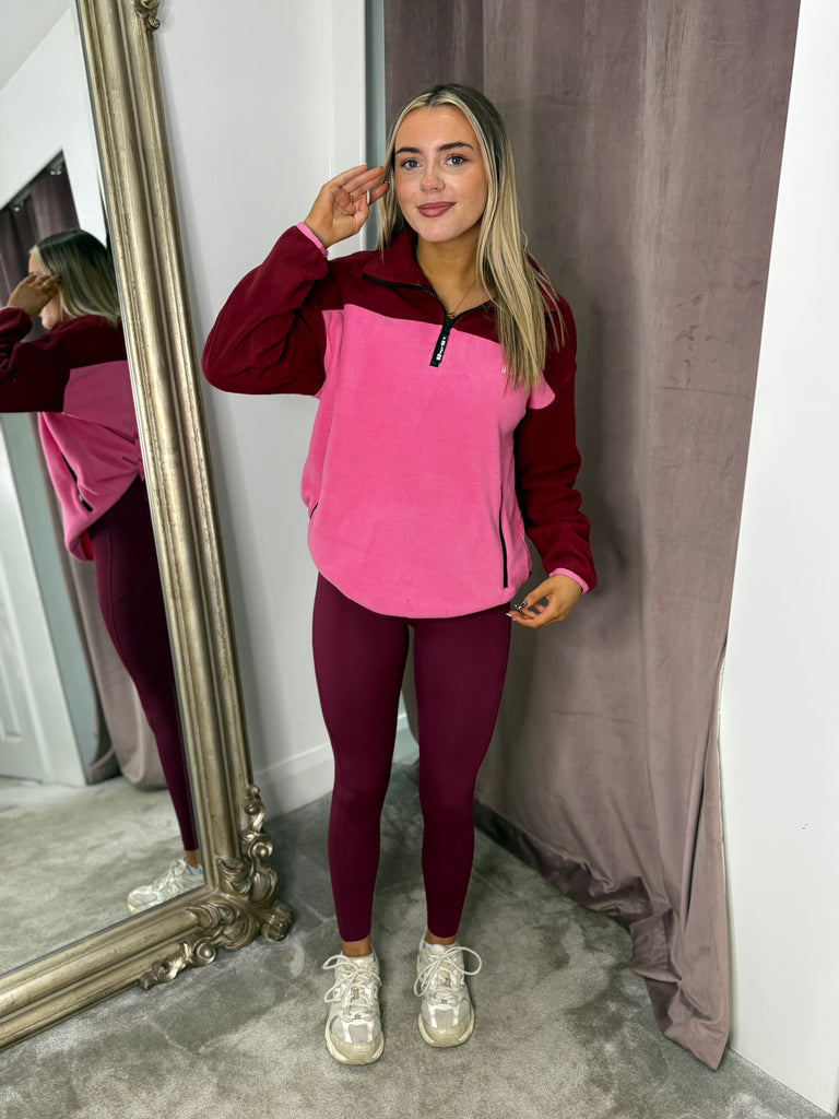 Burgundy leggings