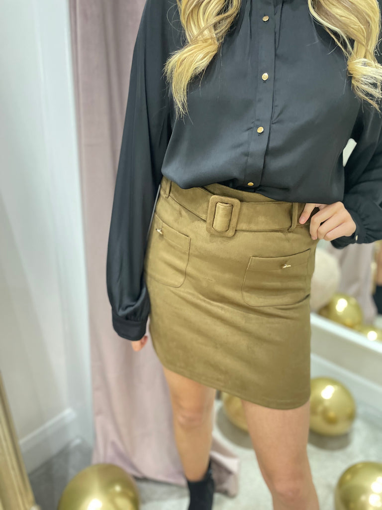 The Demi Suede Skirt