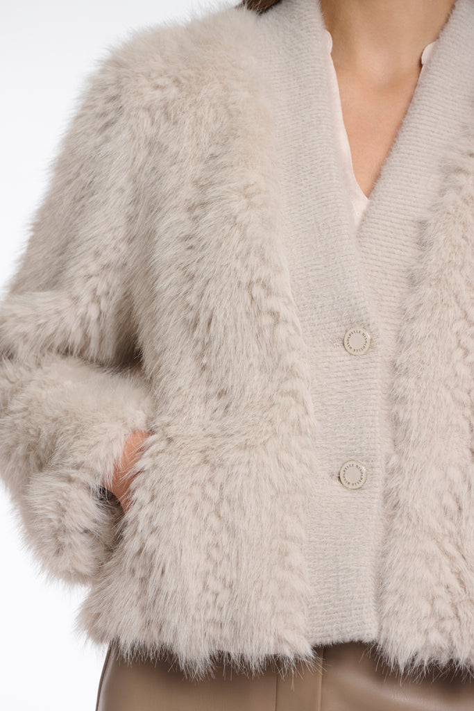Chaimae short faux fur jacket