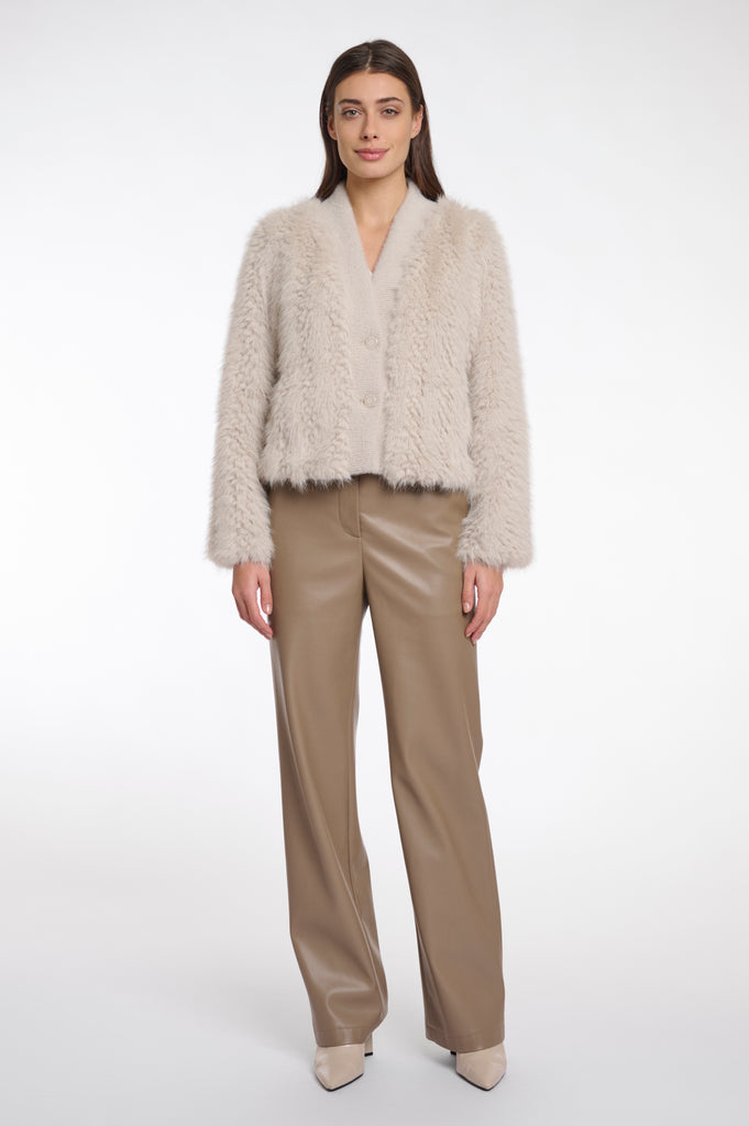 Chaimae short faux fur jacket