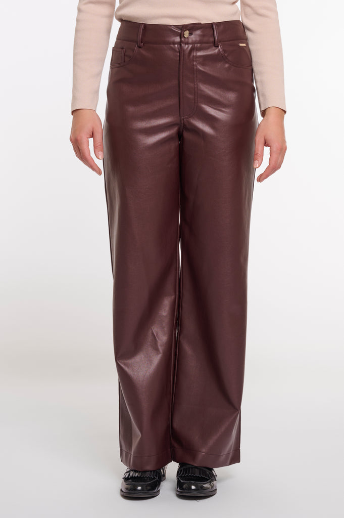 Corian regular length straight leg PU pants