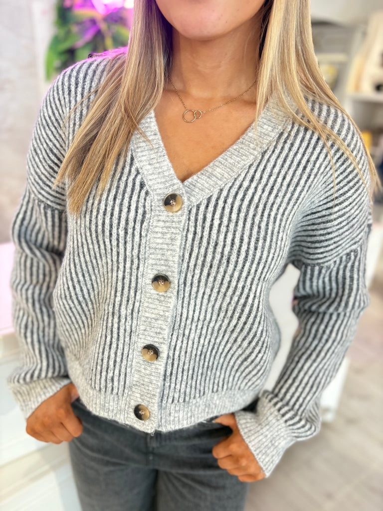 Mela Stripped Cardigan