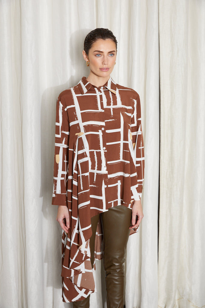 Asco Blouse in Brown