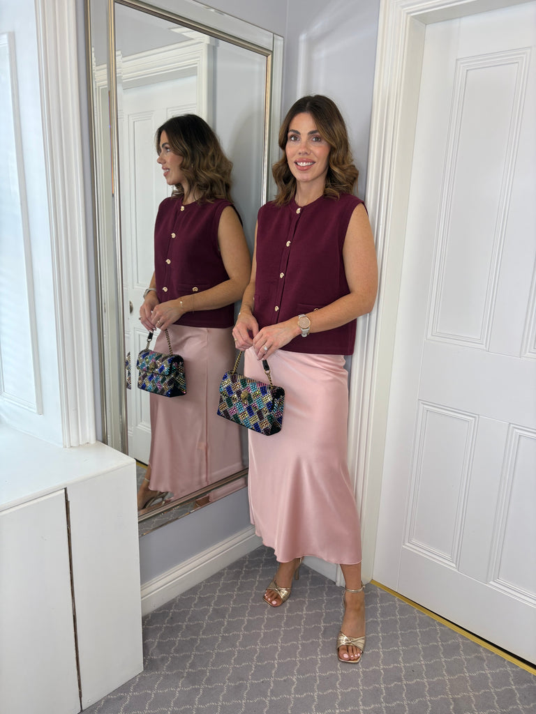 Michelle waistcoat - burgundy