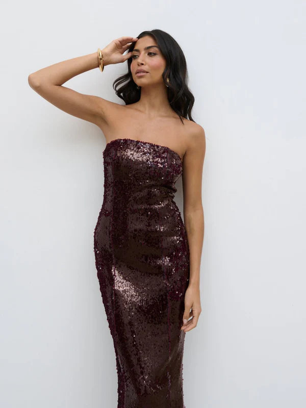 Gene Sequin Midaxi Dress