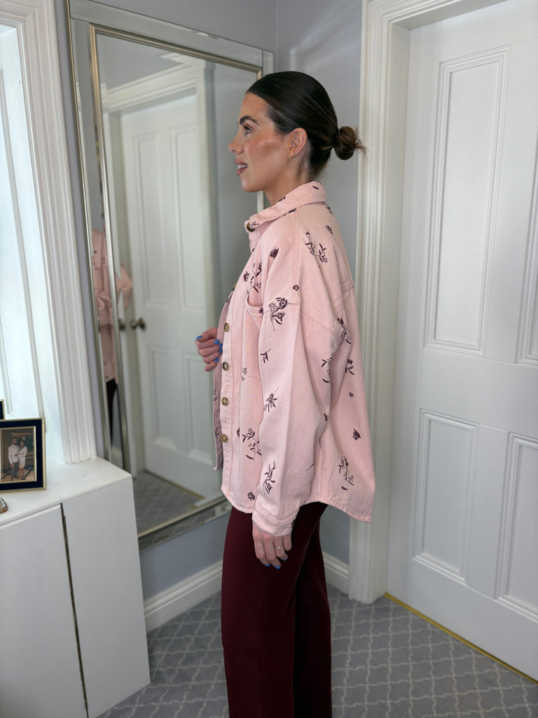 The Brody Shacket -Pink