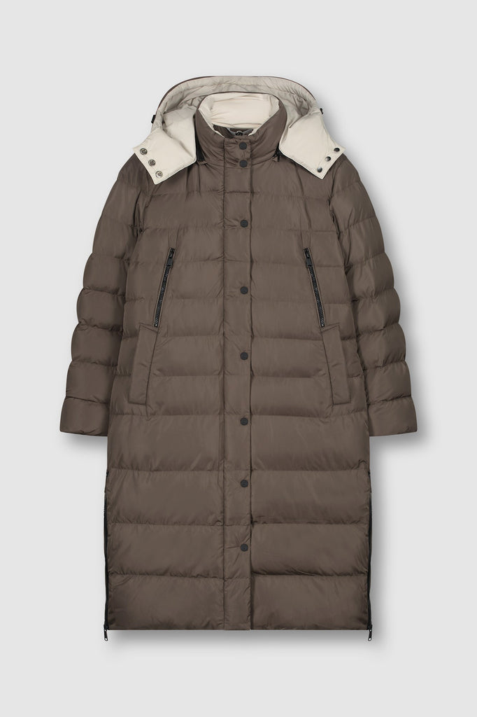 JELCO LONG PADDED COAT WITH DETACHABLE HOOD