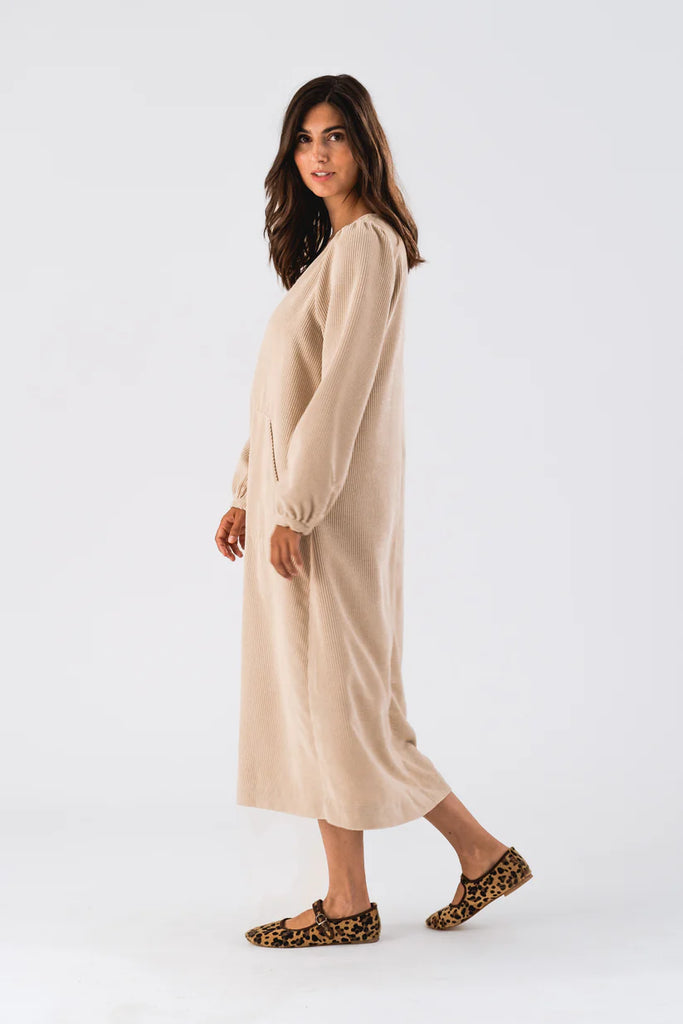 LucasLL Midi Dress LS - Sand