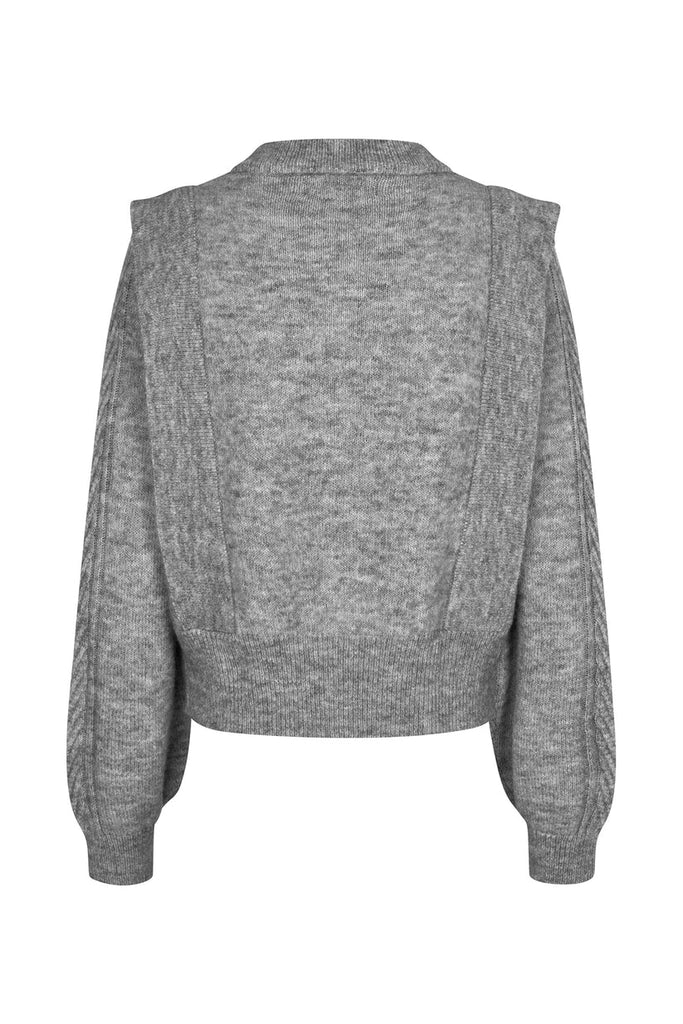 NoviaLL Cardigan LS - Light Grey Melange