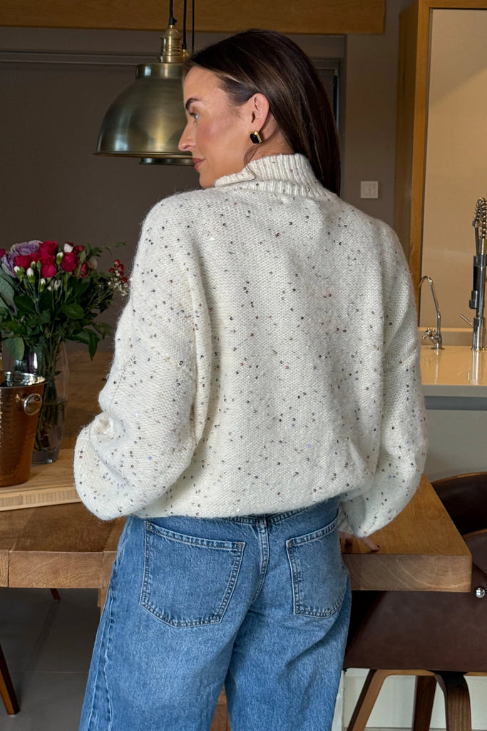 Sonya Speckled Sequin Knit Jumper