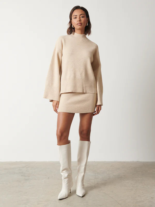 Sloane A-line Knit Mini Skirt