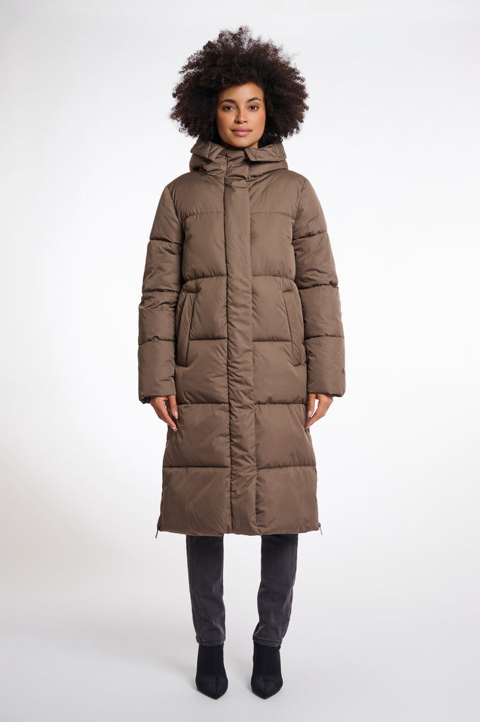 Tessa long hooded padded coat