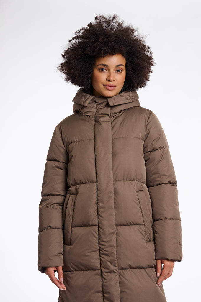 Tessa long hooded padded coat