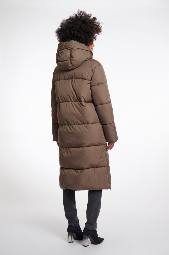 Tessa long hooded padded coat