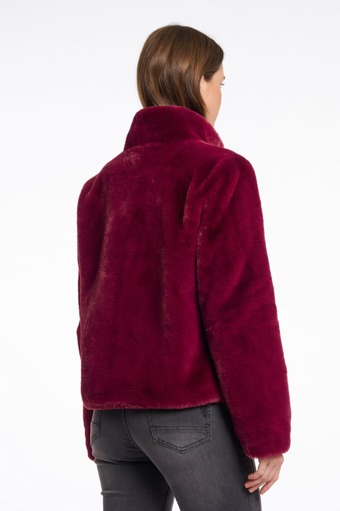 Vie single breasted fake fur jacket