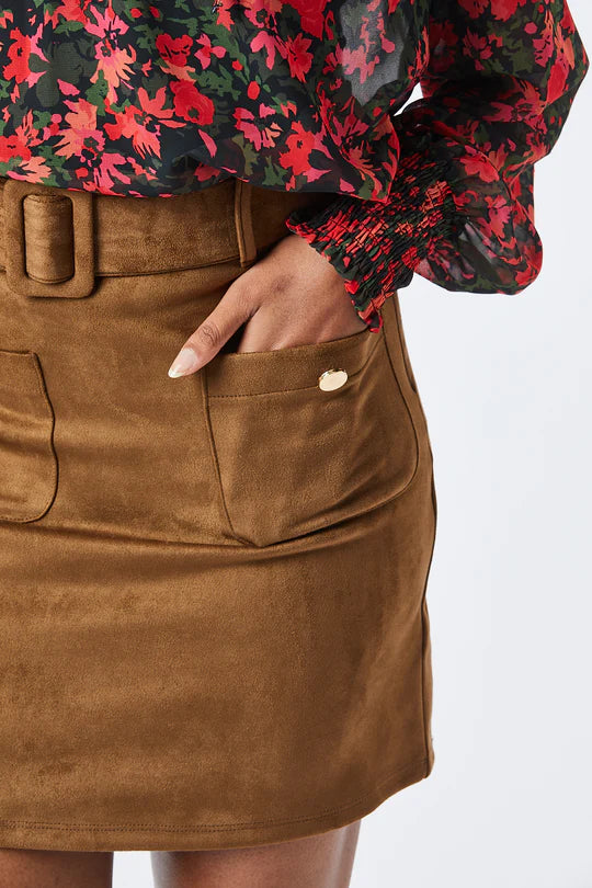 The Demi Suede Skirt