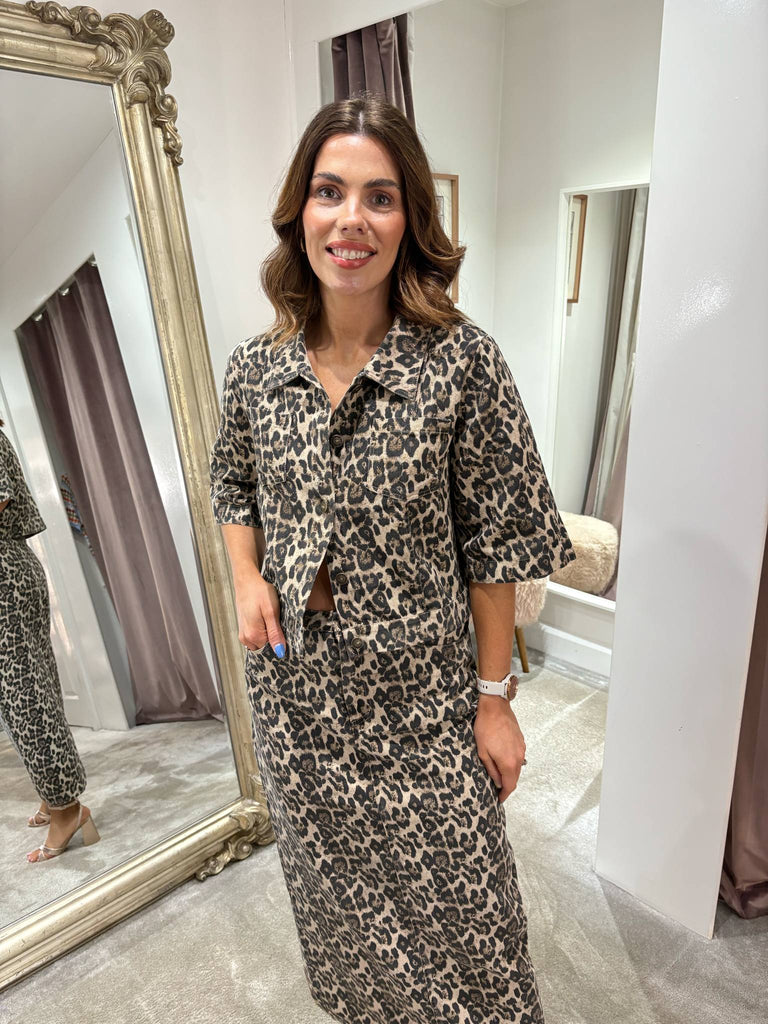 Leopard Denim Co-ord