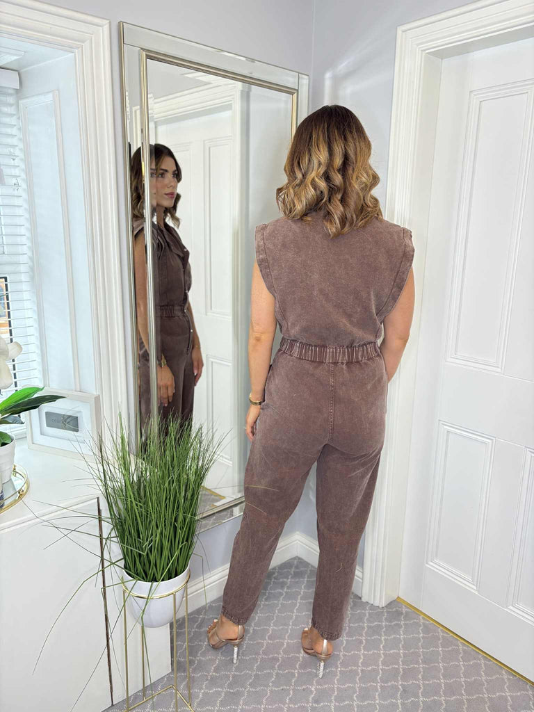 Coffee Jumpsuit