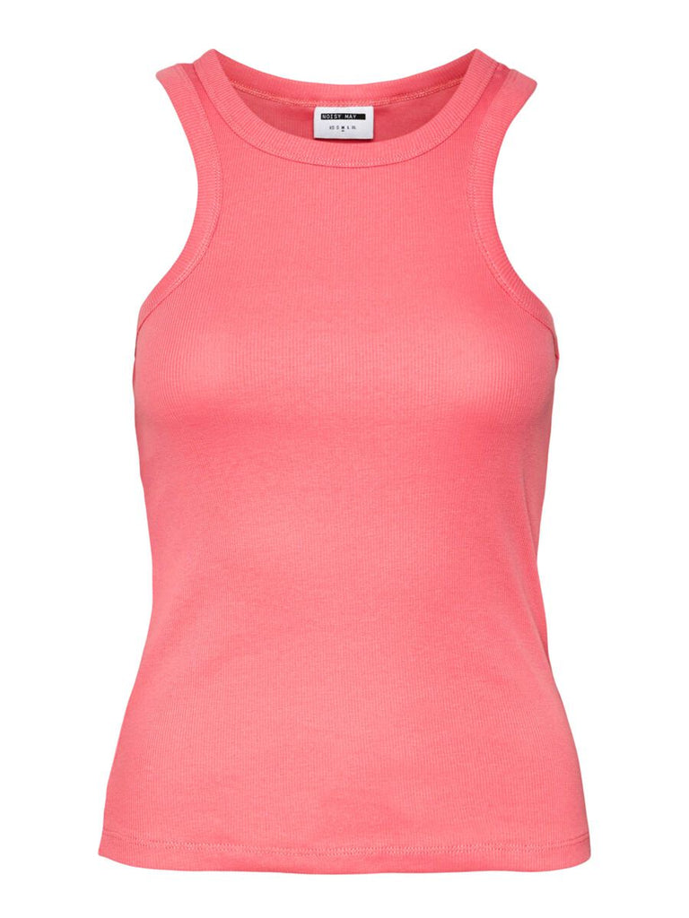 RIBBED TANK TOP IN CORAL