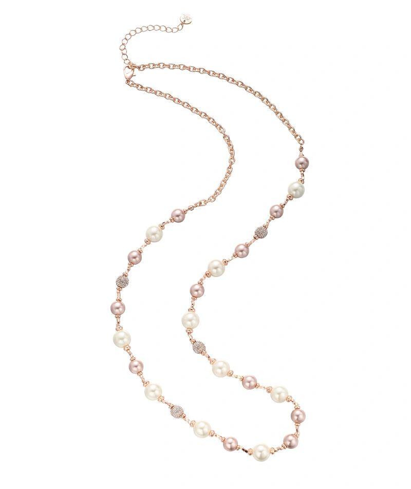 Longline rosegold pearl necklace