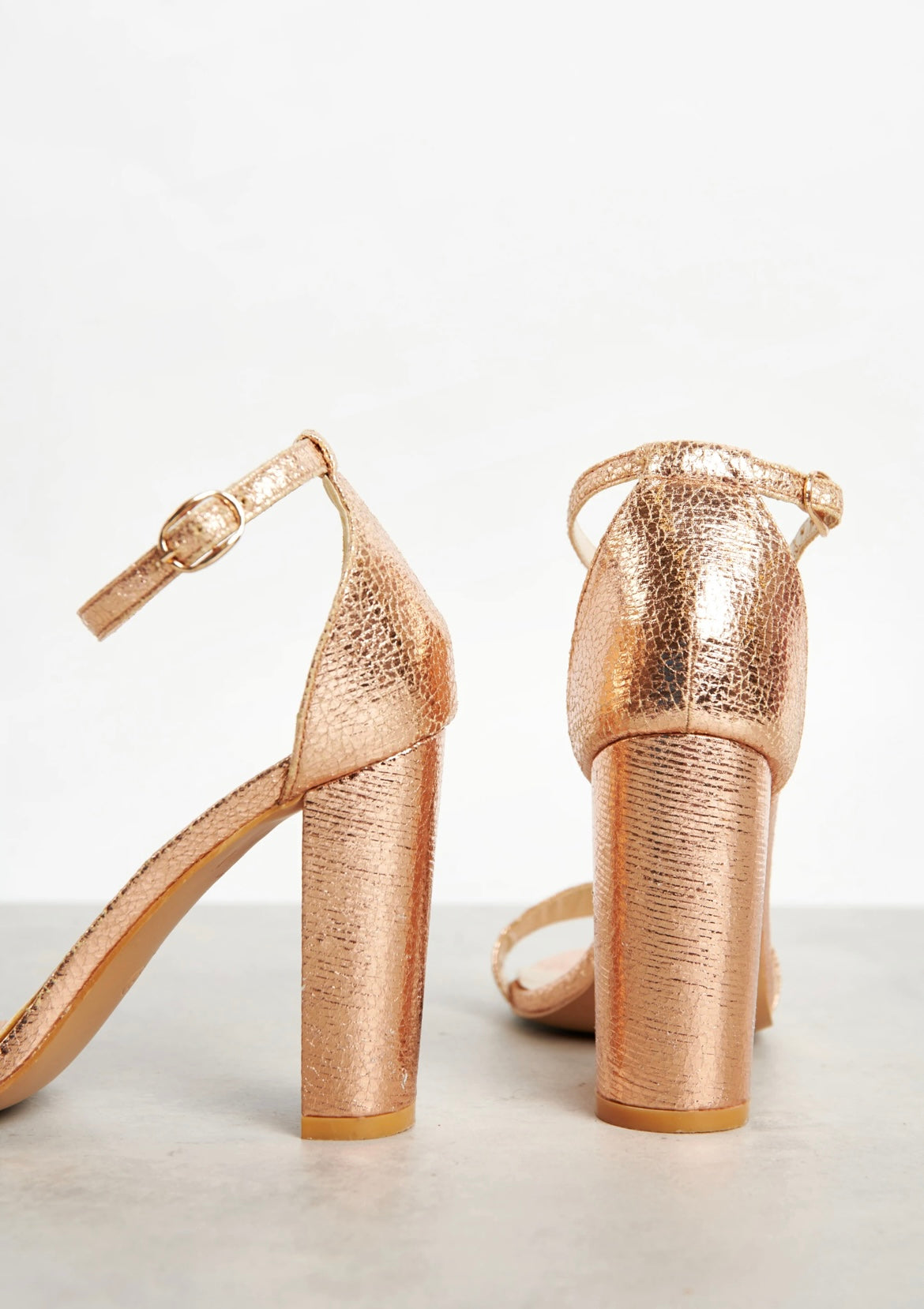 Rose gold heels Ros Oir Boutique